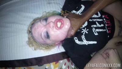 Throated blonde MILF loudly fucked in more extreme interracial scenes and soaked in sperm on pornmilftube.net