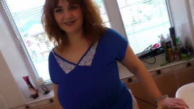 Fat-assed Busty Milf Gets The Bathroom on pornmilftube.net