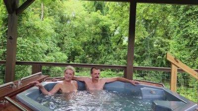 Blonde Milf Wife Relaxing In The Hotub Great Blow Job And Hot Tub Sex on pornmilftube.net